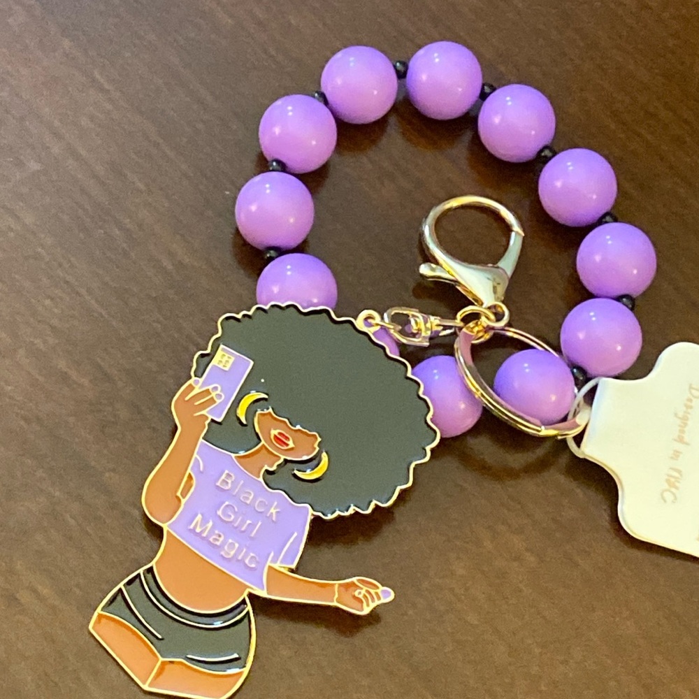 Black Girl Magic Bracelet Keychain
